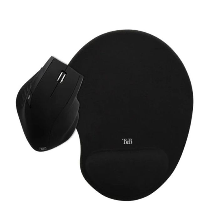 Ensemble Souris Sans Fil et Tapis TNB Ergonomique - Noir