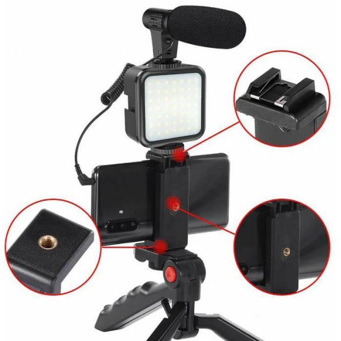 Ensemble Vlog 4 En 1 PLATINET PMVG4IN1 Pour Smartphone