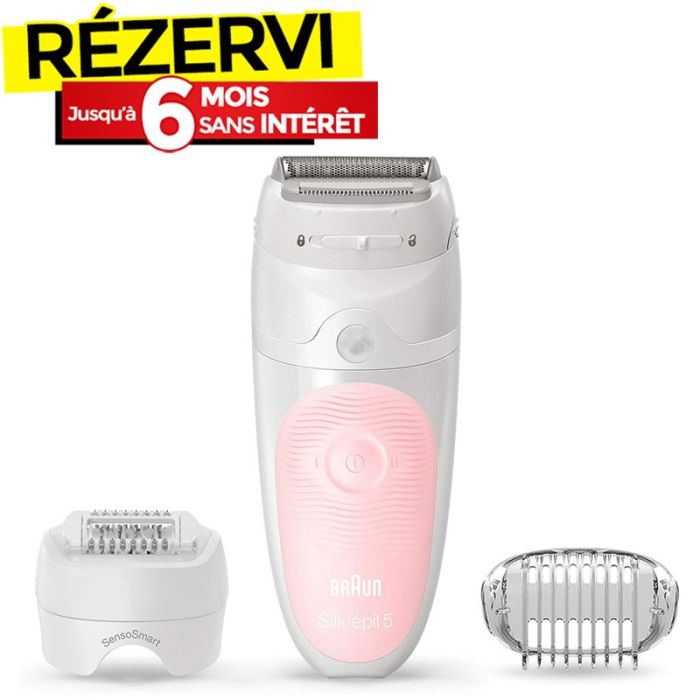 Épilateur Rechargeable BRAUN Série5 SES5-620 wet & dry - Rose