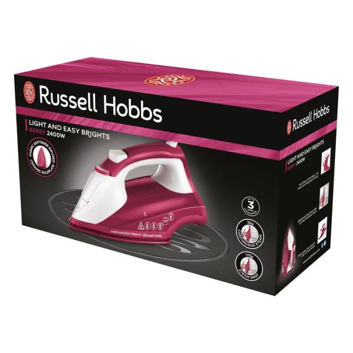 Fer à Repasser RUSSELL HOBBS Light&Easy Brights Berry 2400W - Rose