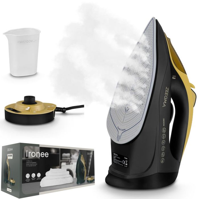 Fer A Repasser Sans Fil ZEEGMA Ironee 2600W - Noir&Gold