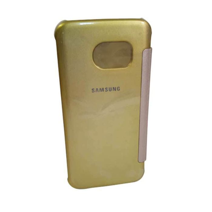 Flip Cover Pour Samsung S7 Edge - Gold