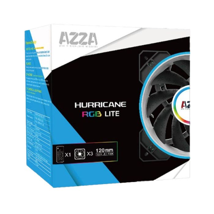 Ventilateur AZZA Hurricane RGB Lite - Noir