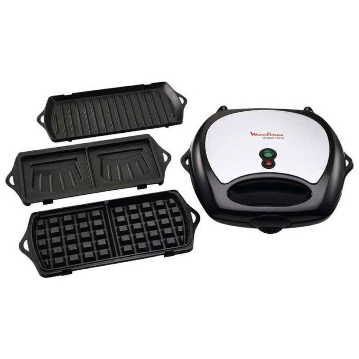 Gaufrier MOULINEX SW611812 3en1 700W - Noir & Silver