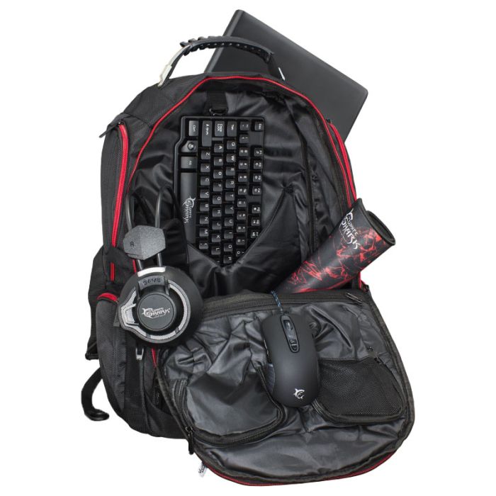  Sac à Dos Gamer WHITE SHARK NOMAD GBP-002 Pour PC Portable 17.3' - Noir