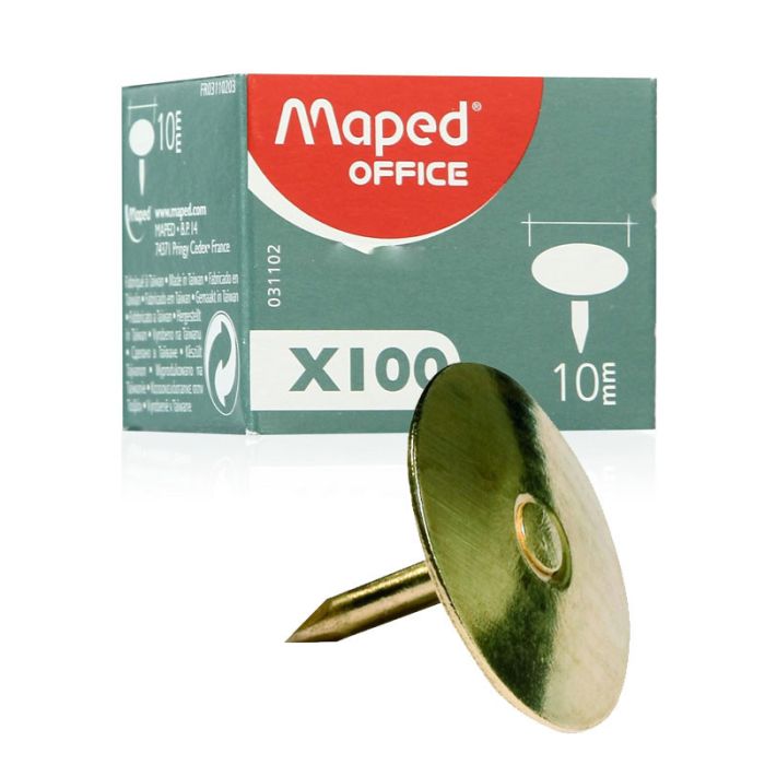 Punaise Cuivrée MAPED 10mm - 100 Piéces