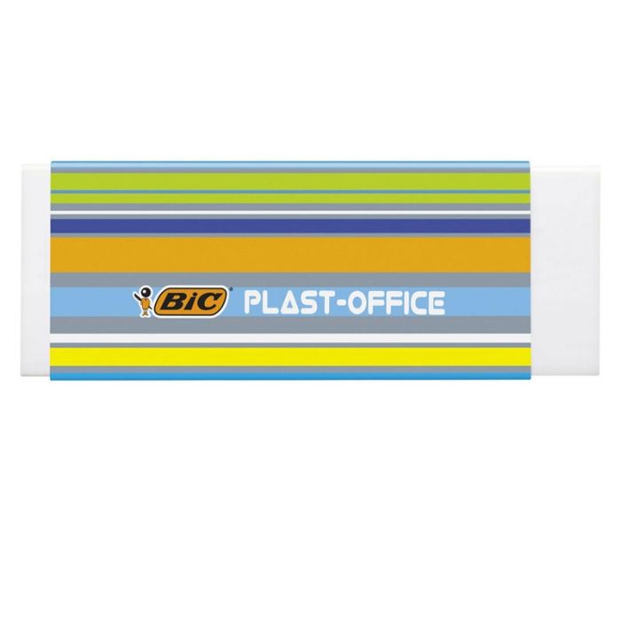 Gomme BIC Plast-Office Sans PVC - Blanc