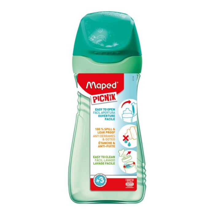 Gourde MAPED 871505 étanche et anti gouttes 430 ml - Vert