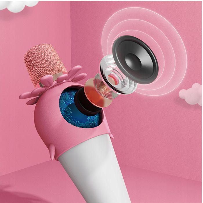 Microphone Bluetooth Karaoké FOREVER AMS-200 Avec Haut-parleur- Rose