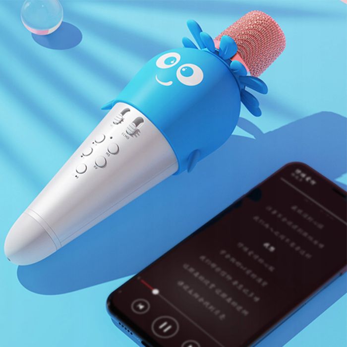 Microphone Bluetooth Karaoké FOREVER AMS-200 Avec Haut-parleur- Blue