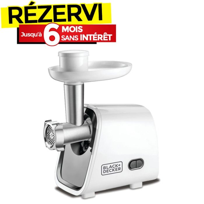 Hachoir a viande BLACK&DECKER FM1500-B5 1500W - Blanc