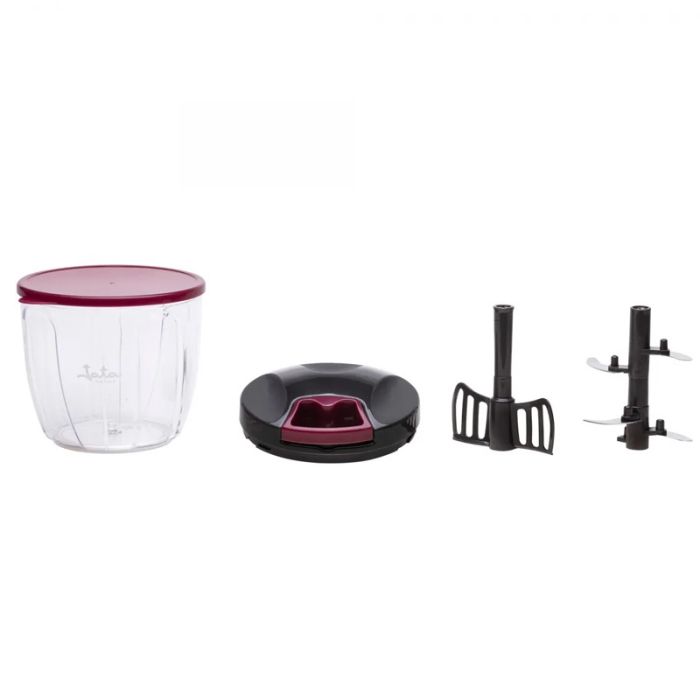 Hachoir Manuel JATA Avec Corde - 900ml, 4 Hauteurs De Coupe, Acier Inox - Pour Ail, Noix, Etc.