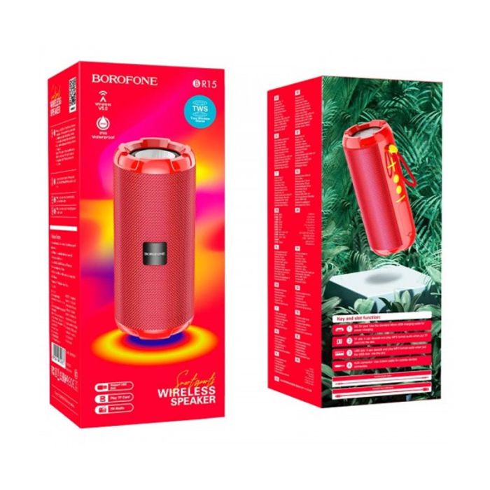 Haut-parleur Sans Fil BOROFONE R21 - Rouge 