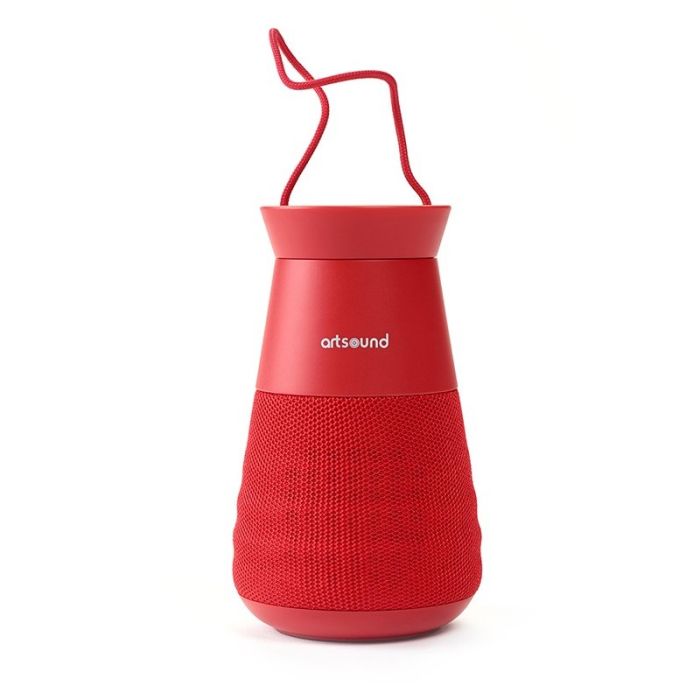 Haut Parleur Sans Fil Portable ARTSOUND Lighthouse Éclairage - Rouge 