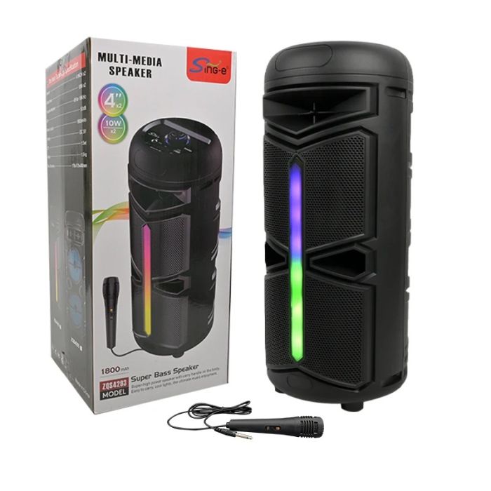 Haut Parleur Sans Fil ZQS 4293 Rechargable Avec Microphone  - Noir