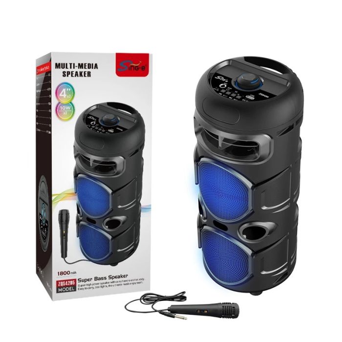 Haut Parleur Sans Fil ZQS 4295 avec Microphone - Noir
