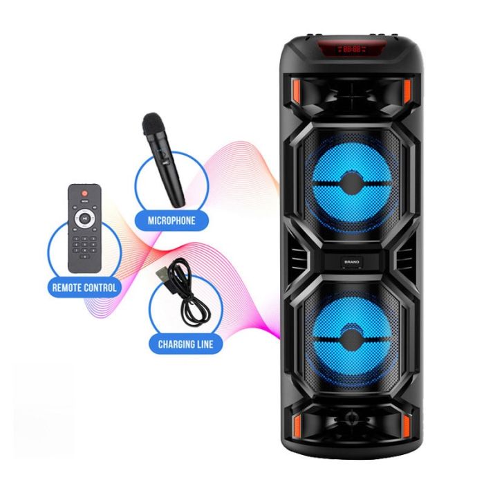 Haut Parleur Sans Fil ZQS 8221 Rechargeable Avec Télécommande - Noir