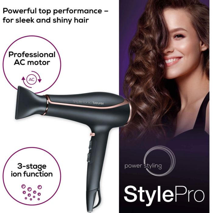 Sèche Cheveux Pro BEURER HC80 2200W - Noir