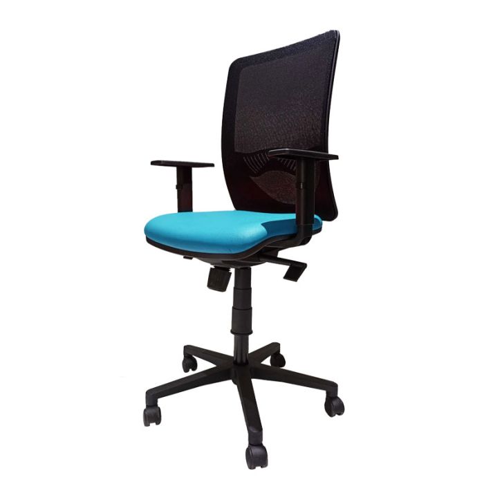 Fauteuil Opérationnel DUKE En Simili Cuir Avec Accoudoirs Réglable - Bleu