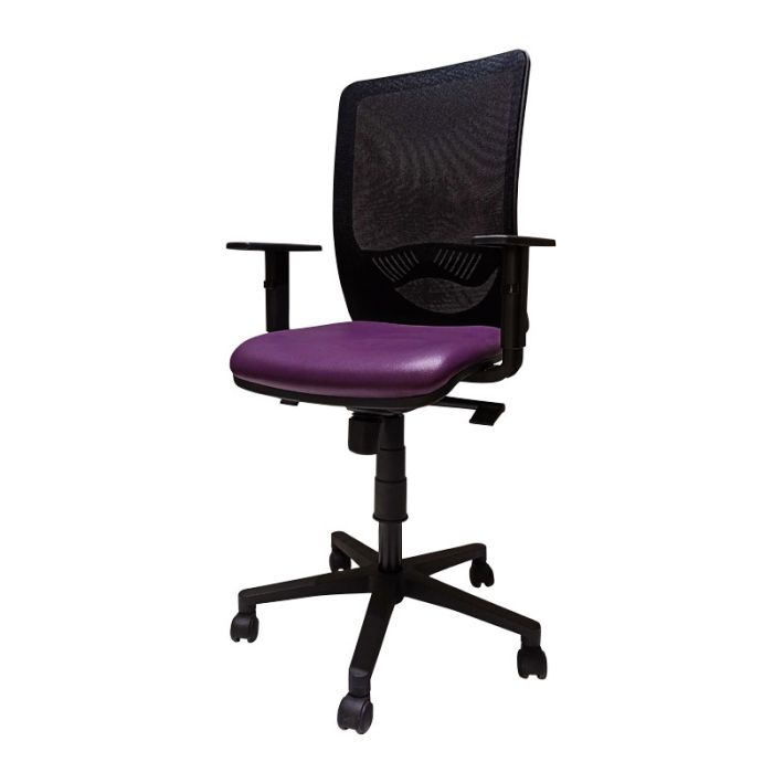 Fauteuil Opérationnel DUKE En Simili Cuir Avec Accoudoirs Réglable - Violet