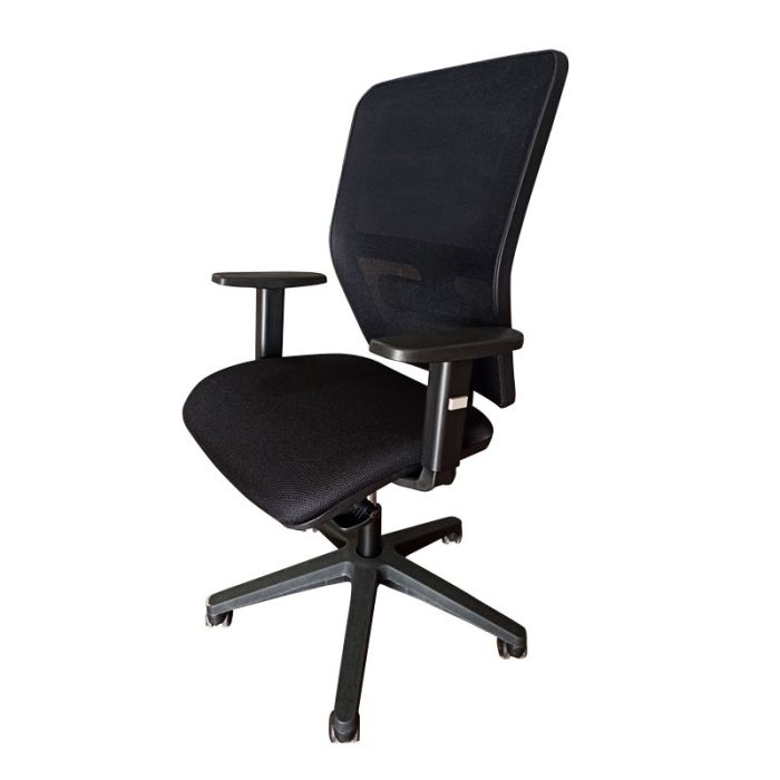 Fauteuil Opérationnel DUKE En Simili Cuir Avec Accoudoirs Réglable - Noir