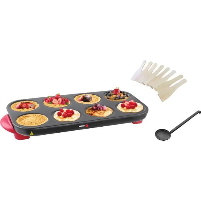 Crêpière Party Électrique FAGOR FG495 1500W - Noir&Rouge