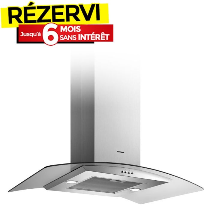 Hotte Centrale FOCUS F915X 90 cm - Inox & Vitre