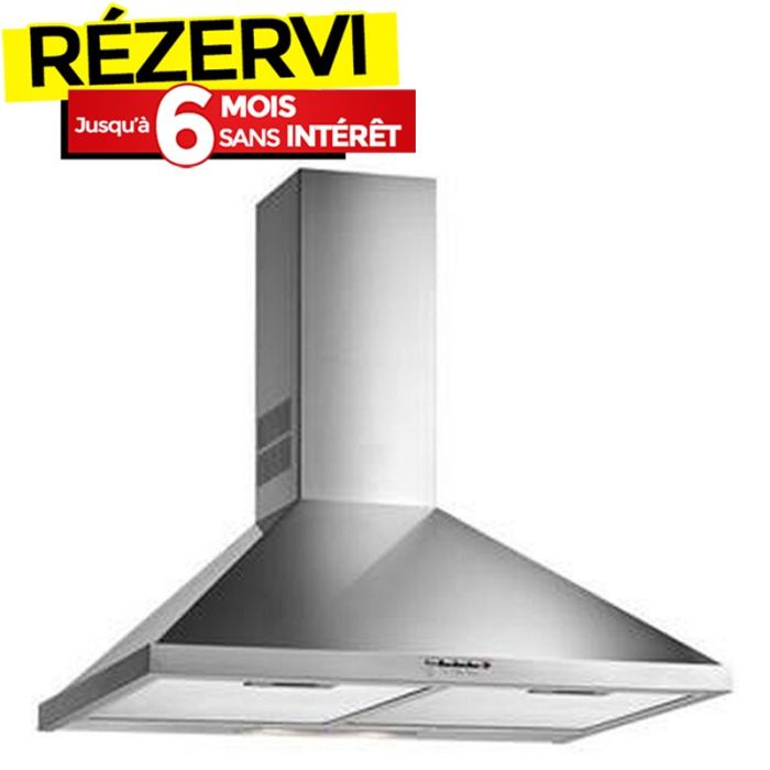 Hotte Pyramidale Teka 115 Watts 60 cm 3 Vitesses 780 M3/H - Inox
