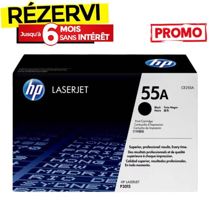 Toner Original HP LaserJet 55A Noir (CE255A)