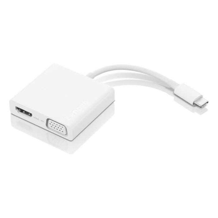 Hub de voyage LENOVO USB-C 3 en 1- Blanc