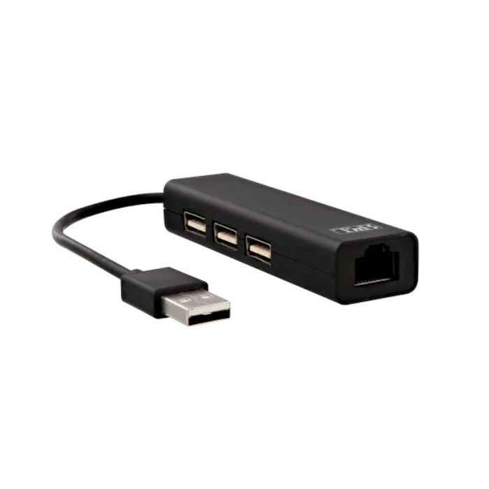 HUB TNB 3 PORT USB 2.0 + 1 Port RJ45 - Noir 