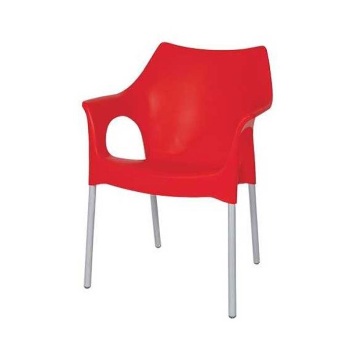 Chaise SOTUFAB Ola Avec Pieds Chromées - Rouge