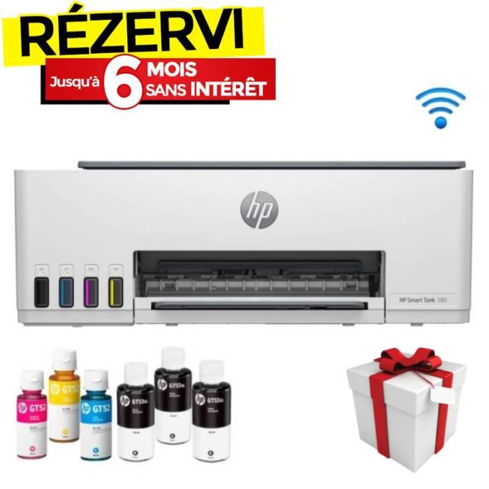 Imprimante 3en1 HP Smart Tank 580 Couleur WIFI(1F3Y2A)