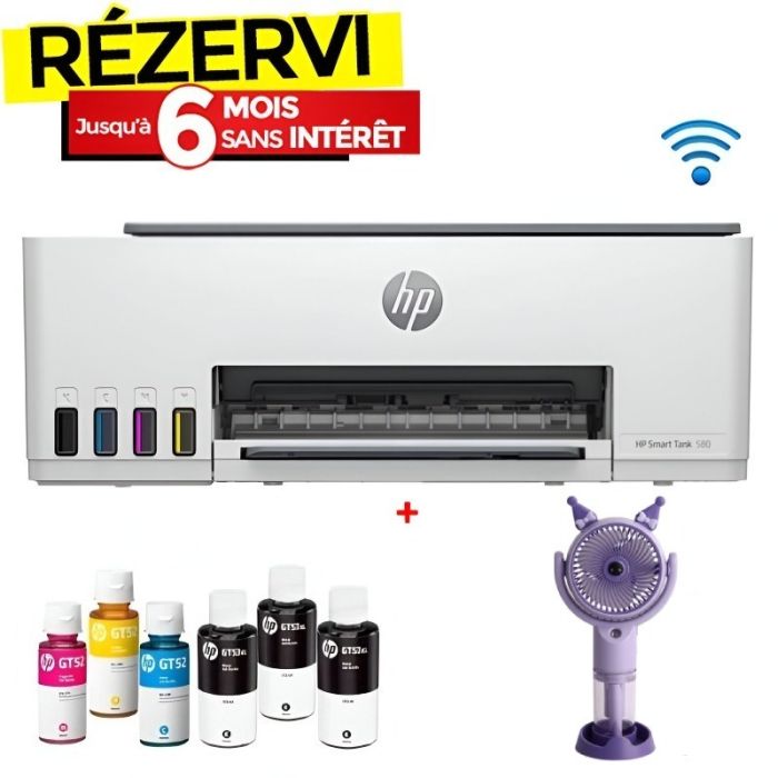 Imprimante 3en1 HP Smart Tank 580 Couleur WIFI (1F3Y2A)