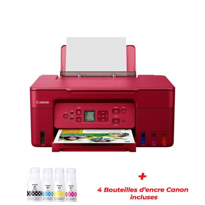 Imprimante a Réservoir Intégré CANON PIXMA G3470 3EN1 WIFI Couleur - Red