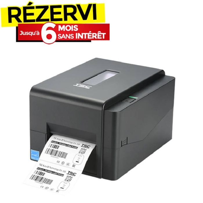 Imprimante d'étiquettes à transfert thermique TSC TE210 - Noir