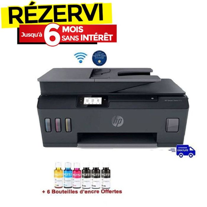 Imprimante 4en1 HP SMART TANK 615 Couleur WIFI (Y0F71A)