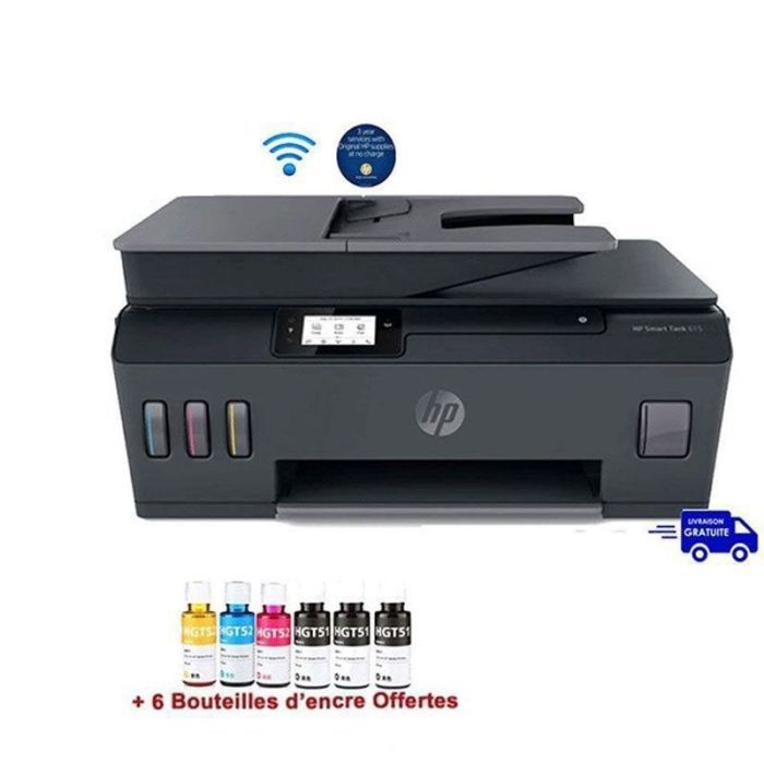 Imprimante Jet D'encre 4en1 HP SMART TANK 615 Couleur Wi-Fi (Y0F71A)