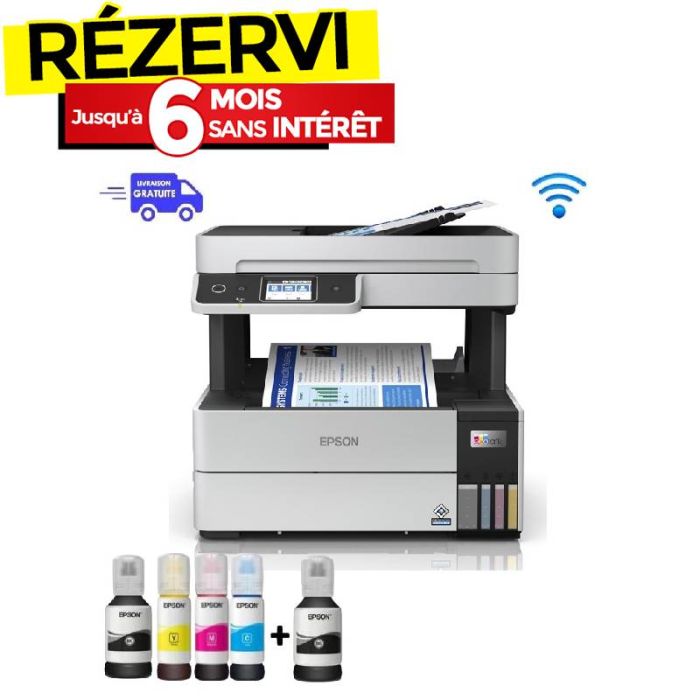 Imprimante Jet d'Encre EPSON ECOTANK L6490 4En1 Couleur Wifi