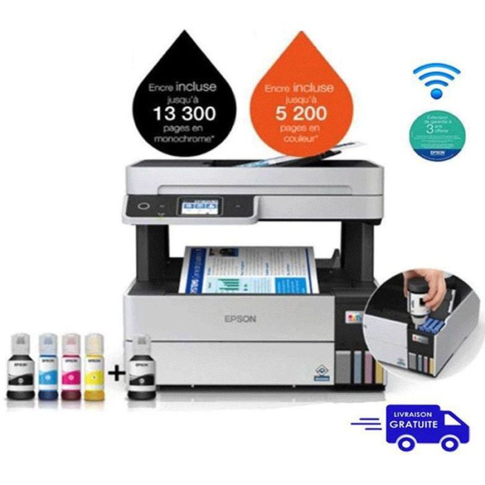 Imprimante Jet d'Encre EPSON ECOTANK L6490 4En1 Couleur Wifi