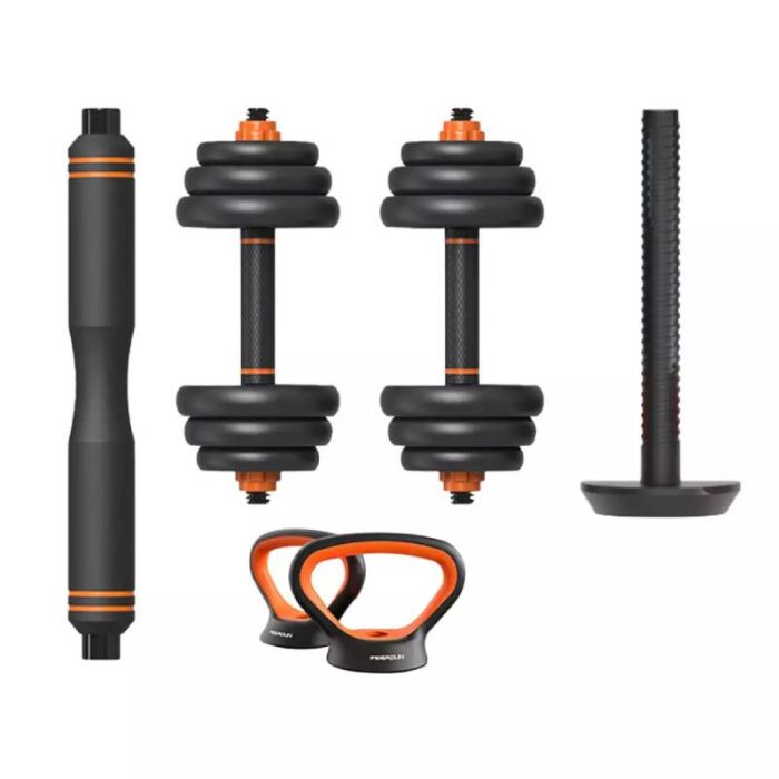 Kit Musculation Xiaomi 20 kg – Fed ORMANC, Ensemble Haltères et Poids Noir