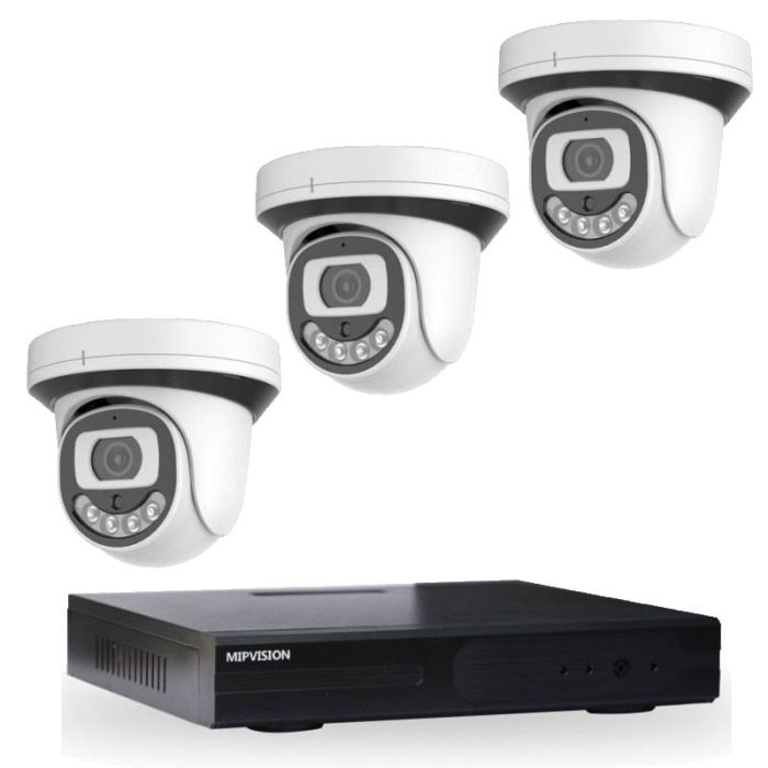 Kit de Surveillance MIPVISION XDVR + 3 Caméras Internes 5MP