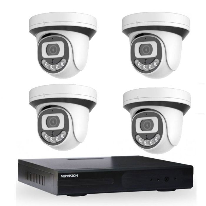 Kit de Surveillance MIPVISION XDVR + 4 Caméras Internes 5MP