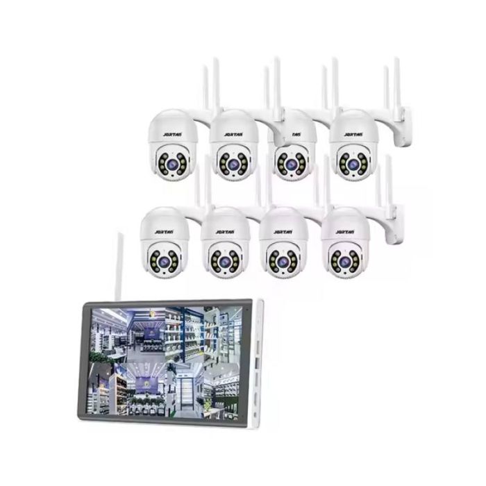 Kit de Surveillance JORTAN 8 Caméras Externes 2MP Avec Ecran 