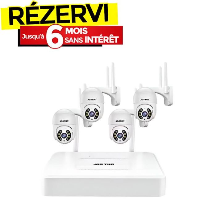 Kit de Surveillance JORTAN NVR + 4 Caméras Externes 2MP