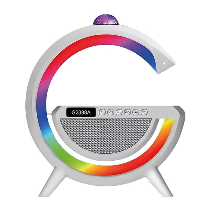 Lampe Led Avec Jeu De Lumière Et Haut-Parleur Bluetooth + Chargeur Sans Fil G2388