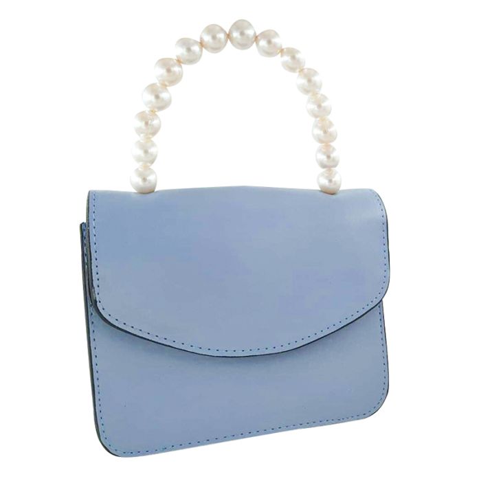 Sac Bandoulière MODALINE Lara Avec Des Perles - Blanc & Bleu