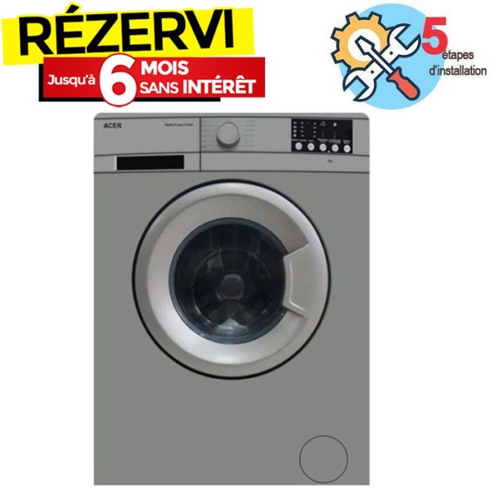 Lave Linge Frontal ACER 1044W 6Kg - Silver