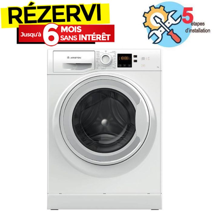 Lave linge Frontal ARISTON NS723UWEG 7kg - Blanc