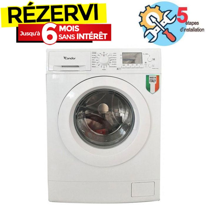Lave linge Frontal CONDOR CON-F912D 9Kg - Blanc